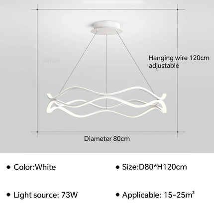 Suspension LED moderne pour décoration intérieure élégante et luxueuse — LZ4X9P