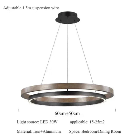 Suspension LED anneaux nordiques pour salon et cuisine — LZ4X9T