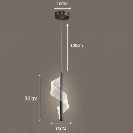 Lustre en verre ondulé à design géométrique pour intérieur — LZ7D4Q