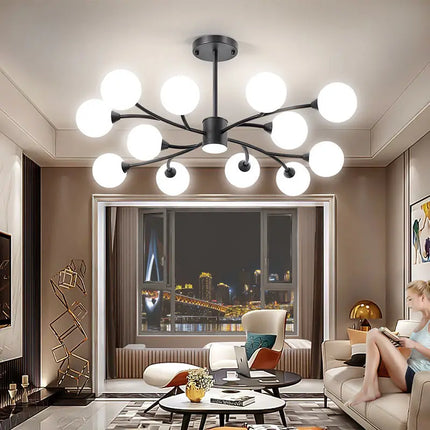 Lustre suspension LED en verre pour cuisine décorative — LZ4P9XJ
