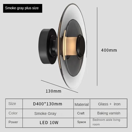 Applique murale LED en verre au design minimaliste et créatif — LZ4X9JQ
