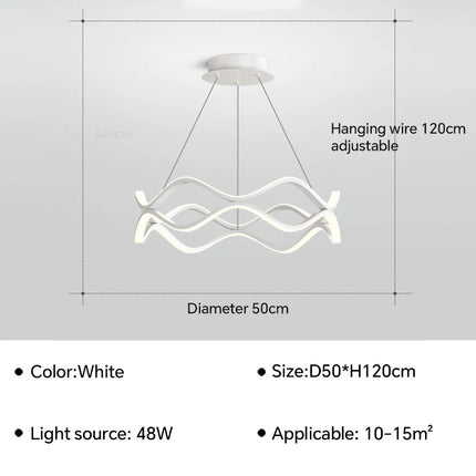Suspension LED moderne pour décoration intérieure élégante et luxueuse — LZ4X9P