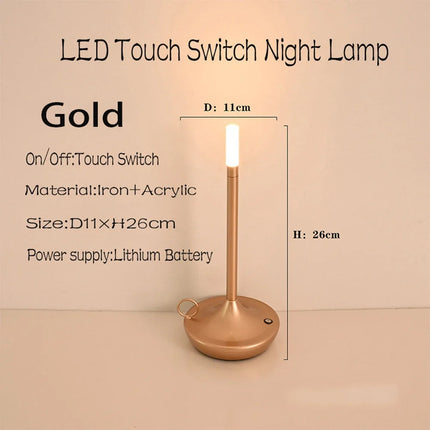 Lampe de table LED rechargeable tactile pour ambiance et décoration — LZ4X7Q