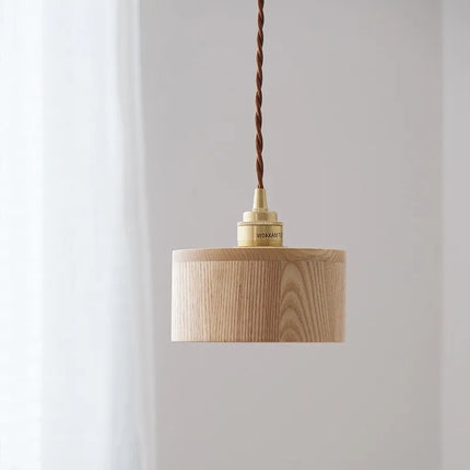 Suspension LED en bois style nordique pour loft, bar et restaurant — LZ4X9J