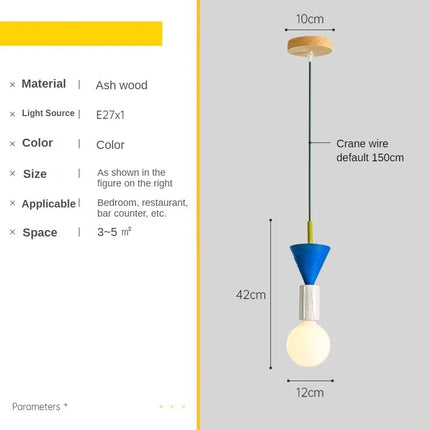 Suspension LED colorée aux formes géométriques — LZ4X9T2
