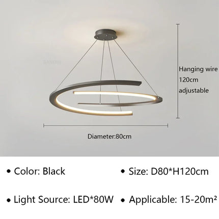 Lustre LED moderne pour décoration intérieure lumineuse — LZ4N7Q2