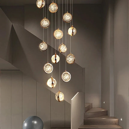 Lustre rotatif en cristal style nordique pour éclairage intérieur — LZ4X9P