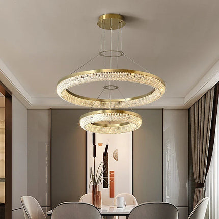 Lustre rond en cristal style nordique pour intérieur — LZ4Q7N2