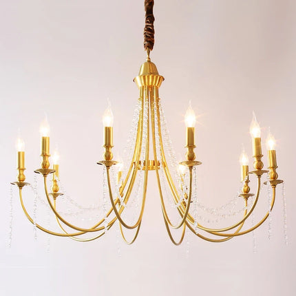 Lustre moderne en laiton pour éclairage intérieur élégant — LZ4X9P