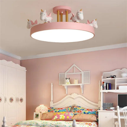 Plafonnier licorne en résine pour décoration lumineuse enfant — LZ4X9T