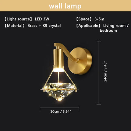 Applique murale cuivre minimaliste 5W lumière chaude pour chambre — LZQ7X9