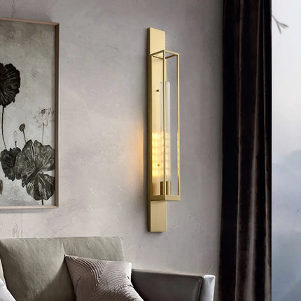 Applique murale LED moderne en laiton brossé minimaliste — LZ4X9P2