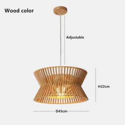 Lustre suspension en bois massif style nord-européen pour intérieur — LZ4X9T2