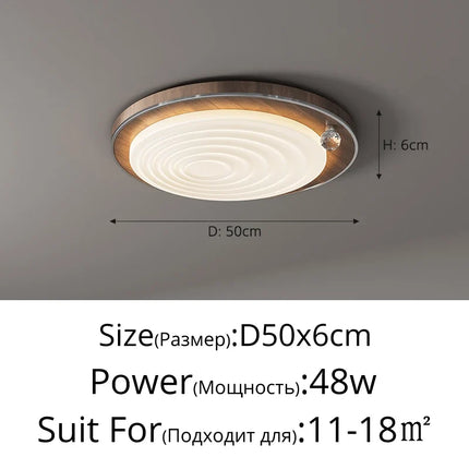Plafonnier LED rétro en bois style médiéval élégant — LZ4X9P2