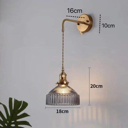 Applique murale moderne en verre avec miroir pour chambre et espace commercial — LZ4X9T