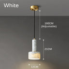 Blanc / Diamètre 12x21CM / Aucune ampoule incluse | Douille E27