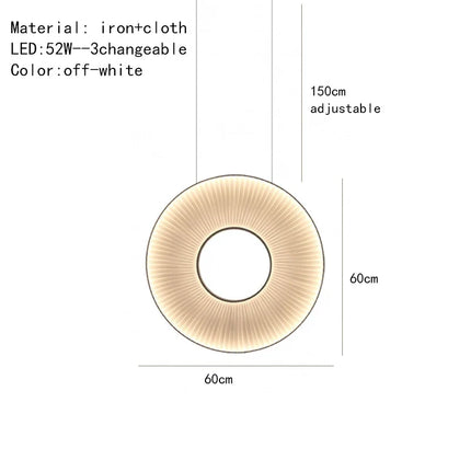 Lustre LED moderne en tissu Iris pour décoration d’hôtel — LZ4X9P