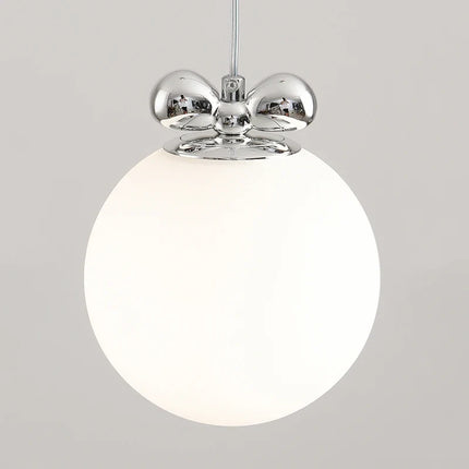 Suspension LED en verre laiteux avec nœud papillon style Bauhaus — LZ4X9P