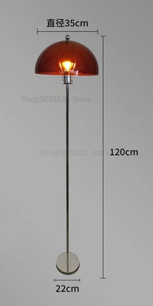 Lampadaire LED nordique en acrylique avec abat-jour coloré rétro — LZ4X9P2