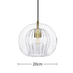 Verre transparent 20cm / Sans ampoule