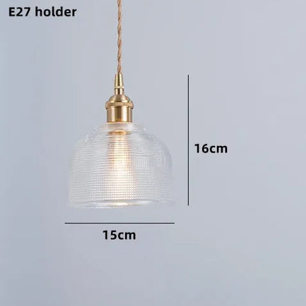 Suspension nordique en verre teinté et cuivre élégant — LZ4X9P