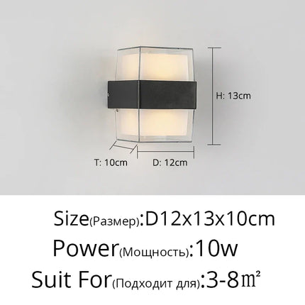 Applique murale LED résistante à l'humidité pour extérieur rural — LZ4XJ9