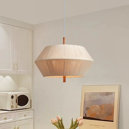 Lustre suspension en fil de coton style nordique wabi sabi — LZ4X9M2