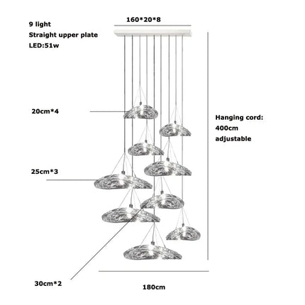 Suspension en verre au style art déco pour éclairage raffiné — LZ4X9P2
