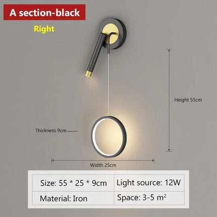 Applique murale LED double tête pour décoration intérieure moderne — LZ4X9Q