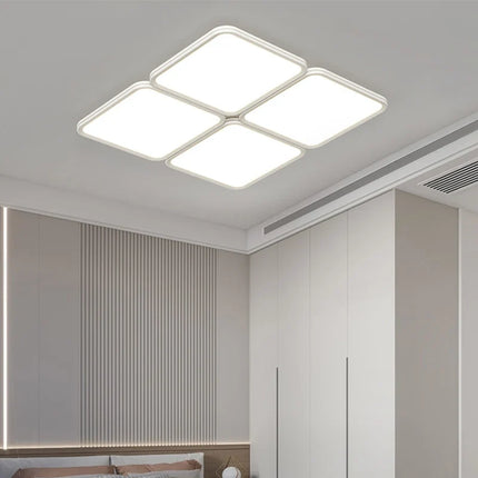 Plafonnier LED ultra mince décoratif à quatre grilles pour intérieur — LZ4X9M