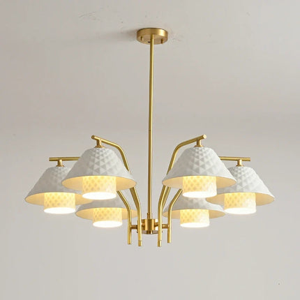 Lustre contemporain en céramique dorée pour intérieur — LZ4X9J