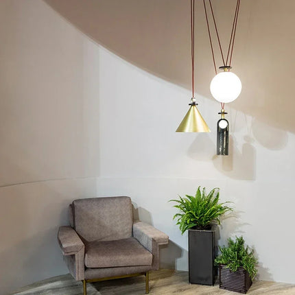 Suspension de plafond réglable en métal pour salon et salle à manger LED — LZ4X9Q2M