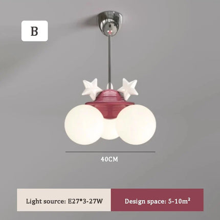 Lustre en verre romantique pour chambre enfant thème princesse — LZ4X9Q