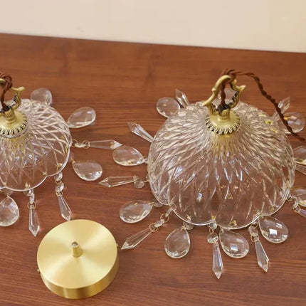 Lustre suspension nordique en laiton avec cristal et verre — LZ4X9P2Q