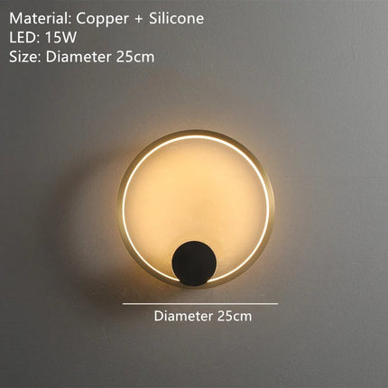 Applique murale LED en cuivre au design minimaliste pour ambiance chaleureuse — LZ4X9T2