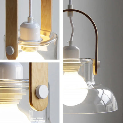 Suspension en verre transparent à fil réglable pour intérieur — LZ4X9P2Q