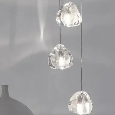 Suspension en cristal duplex rotative pour escalier et salon — LZ4X9Q2