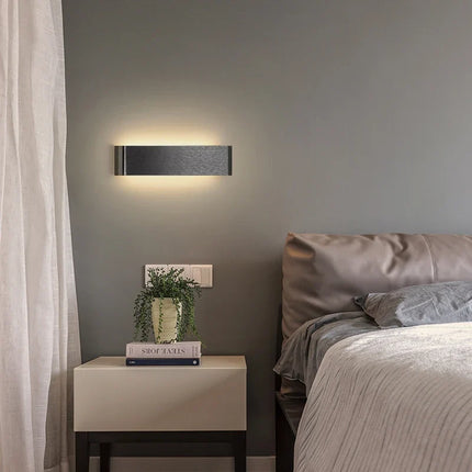 Lampe de chevet LED carrée en aluminium pour hôtel — LZ4X9T1