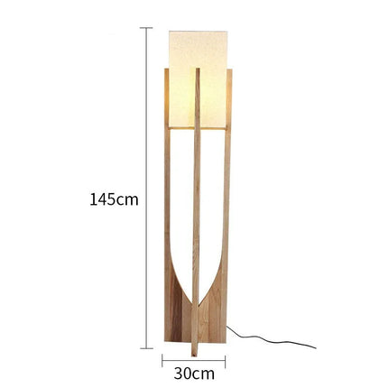 Lampadaire en bois chinois salon chambre canapé chevet lampe de Table verticale nordique en bois massif Led lampe sur pied décor de pièce