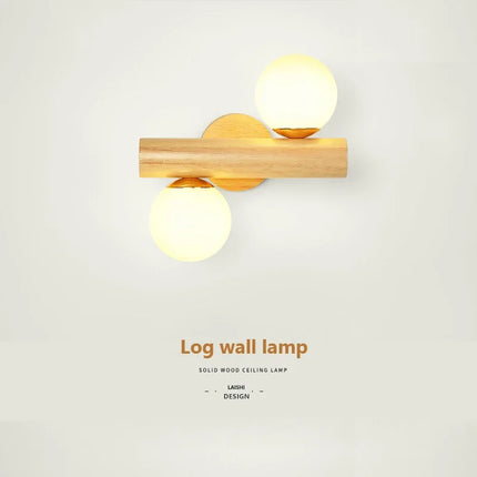 Applique murale LED réglable en verre et bois style nordique moderne — LZ4X9J