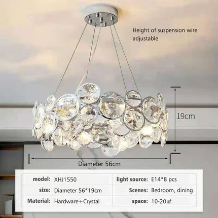 Lustre en cristal style nordique pour intérieur luxueux — LZ4X9T