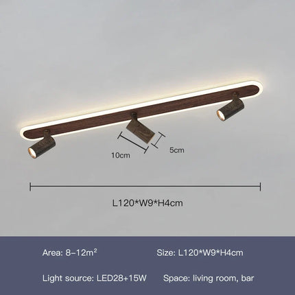Lustre LED moderne imitation bois pour intérieur — LZ4X9Q2F