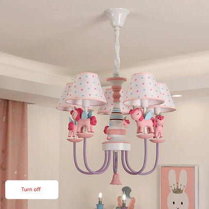Lustre enfant en tissu et résine au style romantique — LZ4G7X