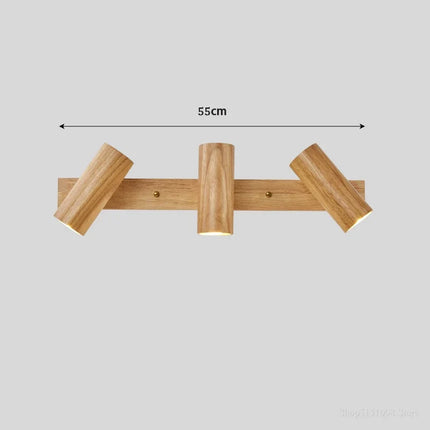 Applique murale rotative en bois style nordique avec LED — LZ4X9P2