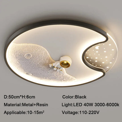 Plafonnier LED moderne astronaute pour chambre d'enfants — LZ4P7X