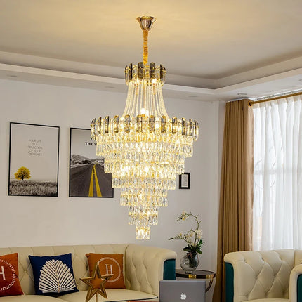 Lustre en cristal au design contemporain pour intérieur élégant — LZ4XJ9