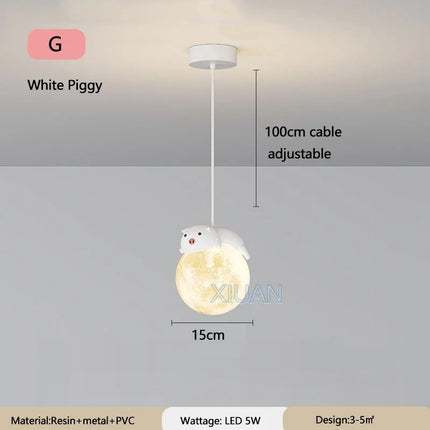 Suspension en résine décor animaux pour enfants — LZ4X9P