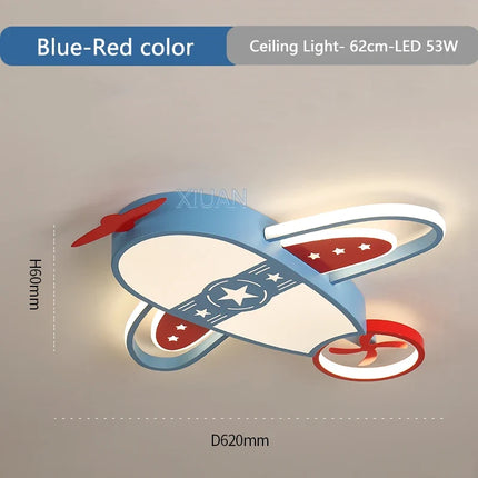 Lustre avion moderne pour enfants avec éclairage télécommandé — LZ4X9P2