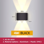 ABS Plastics PVC / 4 W Up Down Light / CHINA | Cold White light