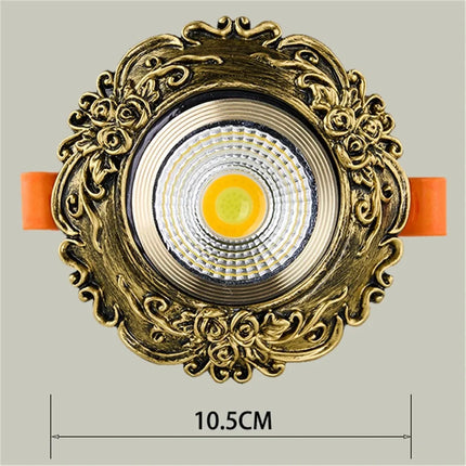 Plafonnier LED industriel rétro en résine bronze œil de vache intégré — LZ4X9P2